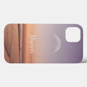Coques Case-Mate iPhone Découvrez, Moon Over Beach à Dusk (Verso (horizontal))