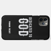 COQUES Case-Mate iPhone DÉDIÉ À DIEU COOL PERSONNALISABLE TEXTE BLANC (Dos (Horizontal))