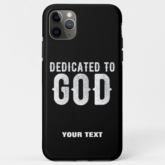 COQUES Case-Mate iPhone DÉDIÉ À DIEU COOL PERSONNALISABLE TEXTE BLANC (Dos)