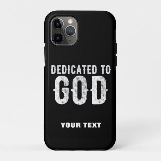 COQUES Case-Mate iPhone DÉDIÉ À DIEU COOL PERSONNALISABLE TEXTE BLANC (Dos)