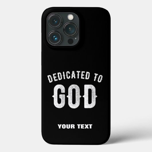COQUES Case-Mate iPhone DÉDIÉ À DIEU PERSONNALISABLE COOL TEXTE BLANC (Verso)