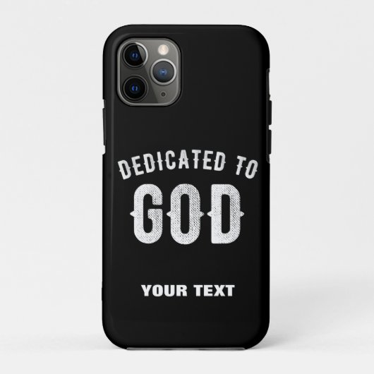COQUES Case-Mate iPhone DÉDIÉ À DIEU PERSONNALISABLE COOL TEXTE BLANC (Dos)