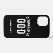 COQUES Case-Mate iPhone DÉDIÉ À DIEU PERSONNALISABLE COOL TEXTE BLANC (Verso (horizontal))