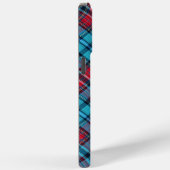Coques Case-Mate iPhone Deep Indigo, Aqua, Red & Shades of Blue Plaid (Verso / Droite)
