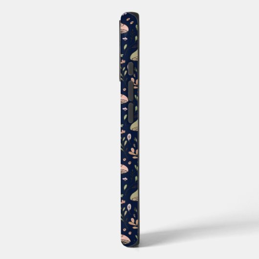 Coques Case-Mate iPhone Deep Navy Fungi Seamless Pattern Dark Academia (Verso / Gauche)