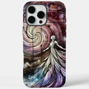 Coques iPhone 16 Pro Max Déesse cosmique avec galaxie tourbillonnante et pl