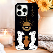 Coques Case-Mate iPhone Déesse de l'Or Glam Monogramme Personnalisé Paille