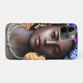 Coques Case-Mate iPhone Déesse noire | African-American Woman AI Art (Dos (Horizontal))