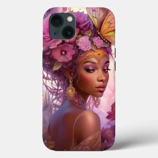 Coques Case-Mate iPhone Déesse noire Art Imaginaire rose violet (Verso)