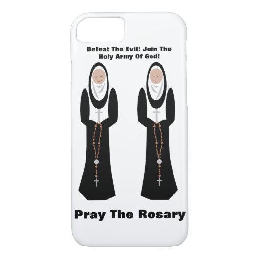 Coques Case-Mate iPhone Défaites le mal...Priez le chapelet (Dos)