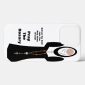 Coques Case-Mate iPhone Défaites le mal...Priez le chapelet (Verso (horizontal))