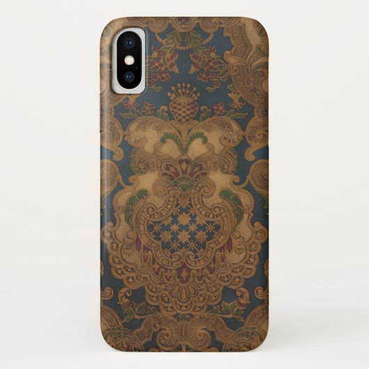Coques Case-Mate iPhone Défilement Or En Cuir Faux (Dos)