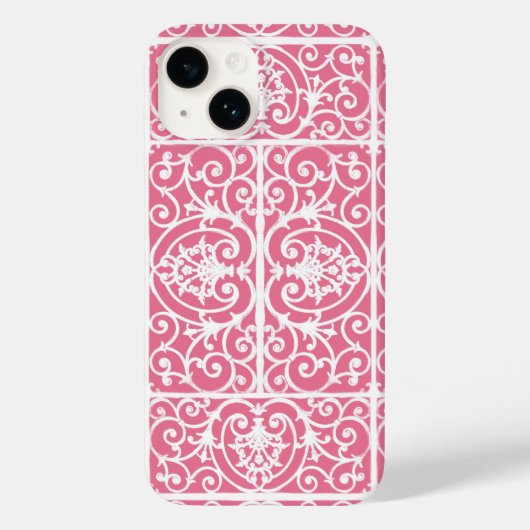 Coques Case-Mate iPhone Défilement rose et blanc (Verso)