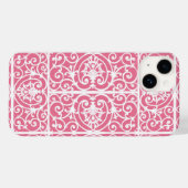 Coques Case-Mate iPhone Défilement rose et blanc (Verso (horizontal))