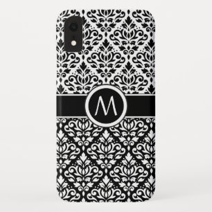 Case-Mate iPhone Case Défiler Damask 2Part Ptn BW & Band (Personnalisé)