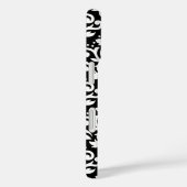 Coques Case-Mate iPhone Défiler Damask blanc sur noir Grand Motif (Verso / Droite)