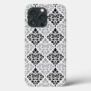 Case-Mate iPhone Case Défiler Damask Grand Motif noir gris blanc