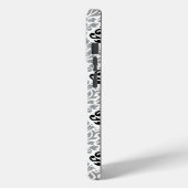 Coques Case-Mate iPhone Défiler Damask Grand Motif noir gris blanc (Verso / Gauche)