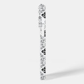 Coques Case-Mate iPhone Défiler Damask Grand Motif noir gris blanc (Verso / Gauche)