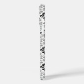 Coques Case-Mate iPhone Défiler Damask Grand Motif noir gris blanc (Verso / Gauche)