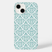 Coques Case-Mate iPhone Défiler Damask Motif Turquoise (Verso)