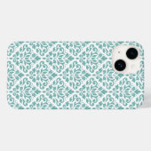 Coques Case-Mate iPhone Défiler Damask Motif Turquoise (Verso (horizontal))