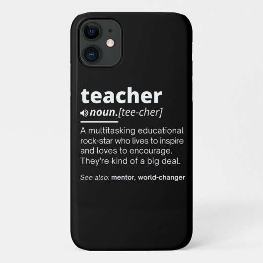 Coques Case-Mate iPhone Définition de l'enseignant - Drôle Enseignant Ense (Dos)