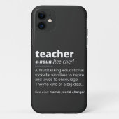 Coques Case-Mate iPhone Définition de l'enseignant - Drôle Enseignant Ense (Dos)