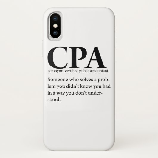 Coques Case-Mate iPhone Définition drôle d'expert-comptable de CPA (Dos)