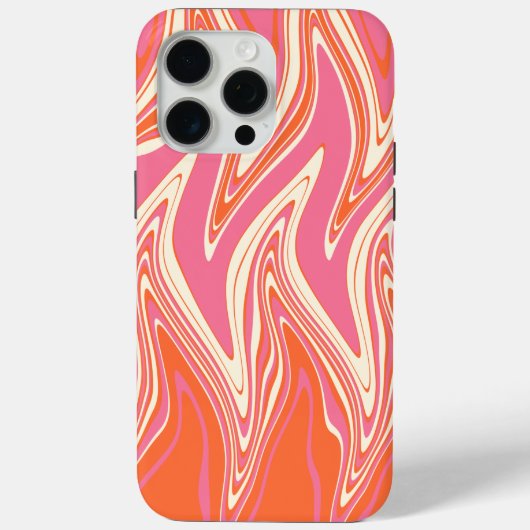 Coques Case-Mate iPhone Déformé - Rose, Orange et Crème (Verso)