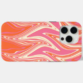 Coques Case-Mate iPhone Déformé - Rose, Orange et Crème (Verso (horizontal))