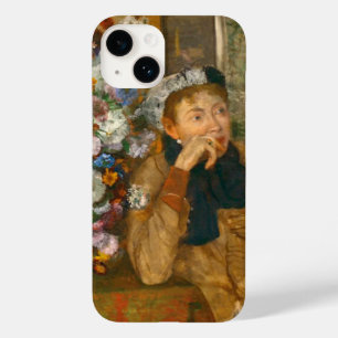 Coque Pour iPhone 14 Degas Une Femme assise à côté d'un vase de fleurs