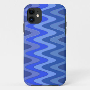 Coques Pour iPhone Dégradants de couleur ZigZag Vagues - bleu