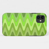 Coques Case-Mate iPhone Dégradants de couleur ZigZag Vagues - vert (Dos (Horizontal))