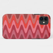 Coques Case-Mate iPhone Dégradants de couleur ZigZag Waves - rouge (Dos (Horizontal))