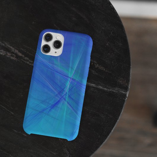 Coques Case-Mate iPhone Dégradé abstrait bleu turquoise