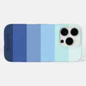Coques Case-Mate iPhone Dégradé de couleur - Nom personnalisé (Verso (horizontal))