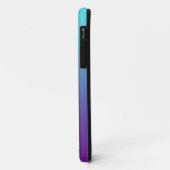 Coques Case-Mate iPhone Dégradé de fond simple Turquoise Bleu Violet (Dos/Gauche)
