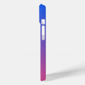 Coques Case-Mate iPhone dégradé d'ombre bleu et rose personnalisé (Verso / Gauche)