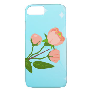 Case-Mate iPhone Case Dégradé du ciel bleu avec branche de ressort fleur