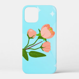 Case-Mate iPhone Case Dégradé du ciel bleu avec branche de ressort fleur