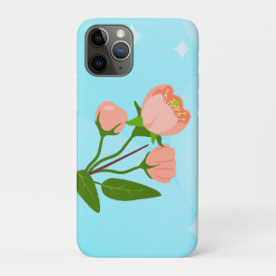 Case-Mate iPhone Case Dégradé du ciel bleu avec branche de ressort fleur
