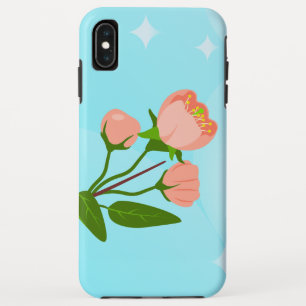 Case-Mate iPhone Case Dégradé du ciel bleu avec branche de ressort fleur