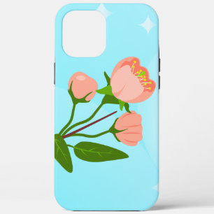 Case-Mate iPhone Case Dégradé du ciel bleu avec branche de ressort fleur