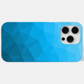 Coques Case-Mate iPhone Dégradé géométrique de maille cyan bleu clair (Verso (horizontal))
