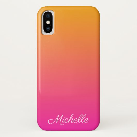 Coques Case-Mate iPhone dégradé jaune et rose ombre (Dos)