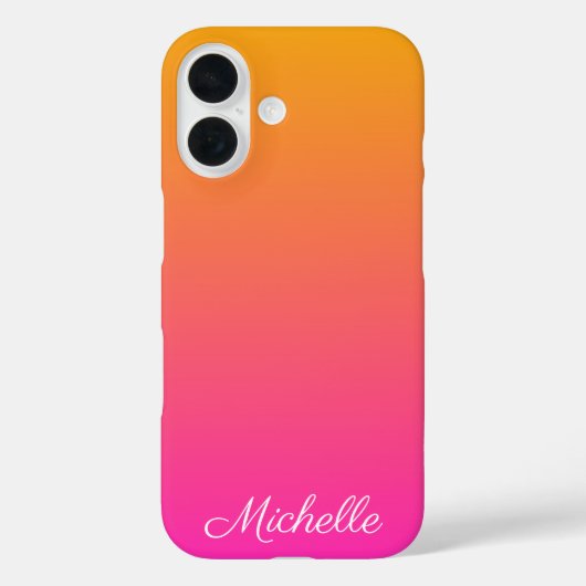 Coques Case-Mate iPhone dégradé jaune et rose ombre (Verso)