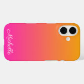 Coques Case-Mate iPhone dégradé jaune et rose ombre (Verso (horizontal))