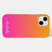 Coques Case-Mate iPhone dégradé jaune et rose ombre (Verso (horizontal))