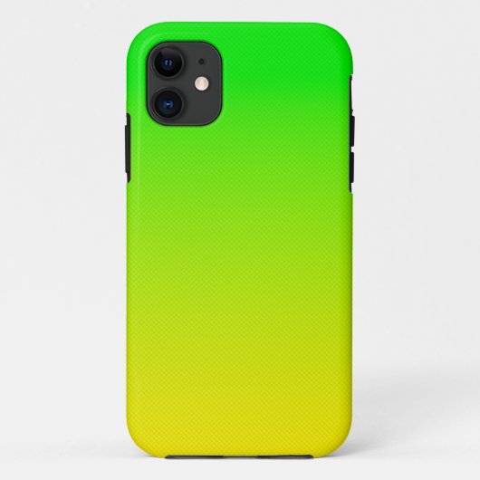 Coques Case-Mate iPhone Dégradé néon vert et jaune (Dos)